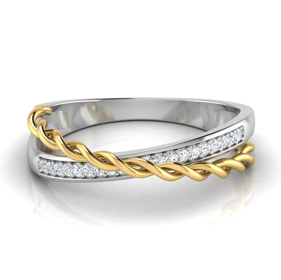 Новое модное циркониевое кольцо bague, очаровательное серебряное Золотое кольцо с крестом для женщин, обручальное кольцо, обручальные кольца, ювелирные изделия, Размер 7-12 - Цвет основного камня: zircon