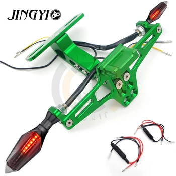 

Motorcycle license plate frame with turn signal and relay plate holder FOR Yamaha ybr 125 Suzuki gsr 600 KTM duke 390