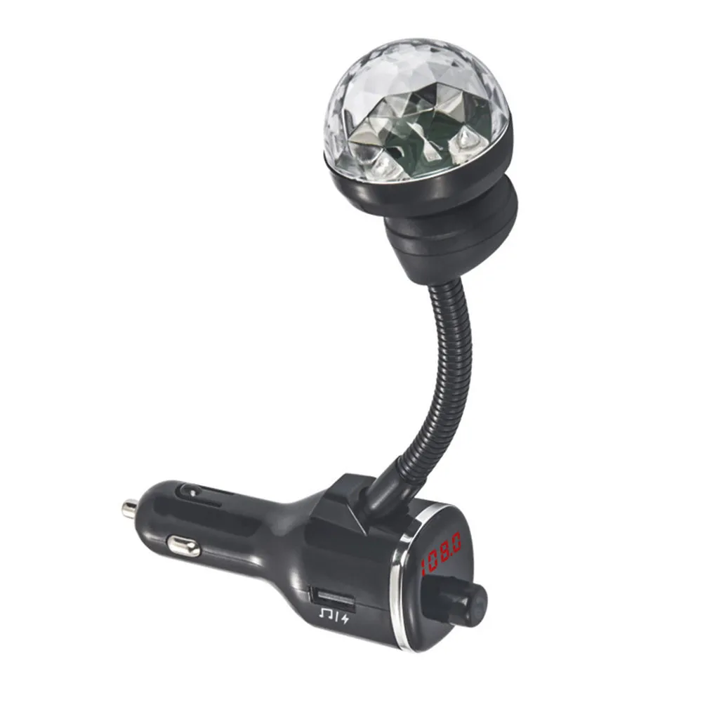 50# Автомобильный Bluetooth 5,0 fm-передатчик диско-светильник BT автомобильный комплект с MP3-плеером 3USB Интерфейс Hands-Free приемник автомобильные аксессуары