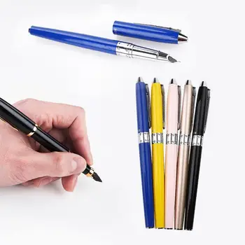 

Metal 5 Colors Ink Pen Metal Pen Fountain Pen Classic Study Writing Pens Office Durable Useful Student Kids Gifts