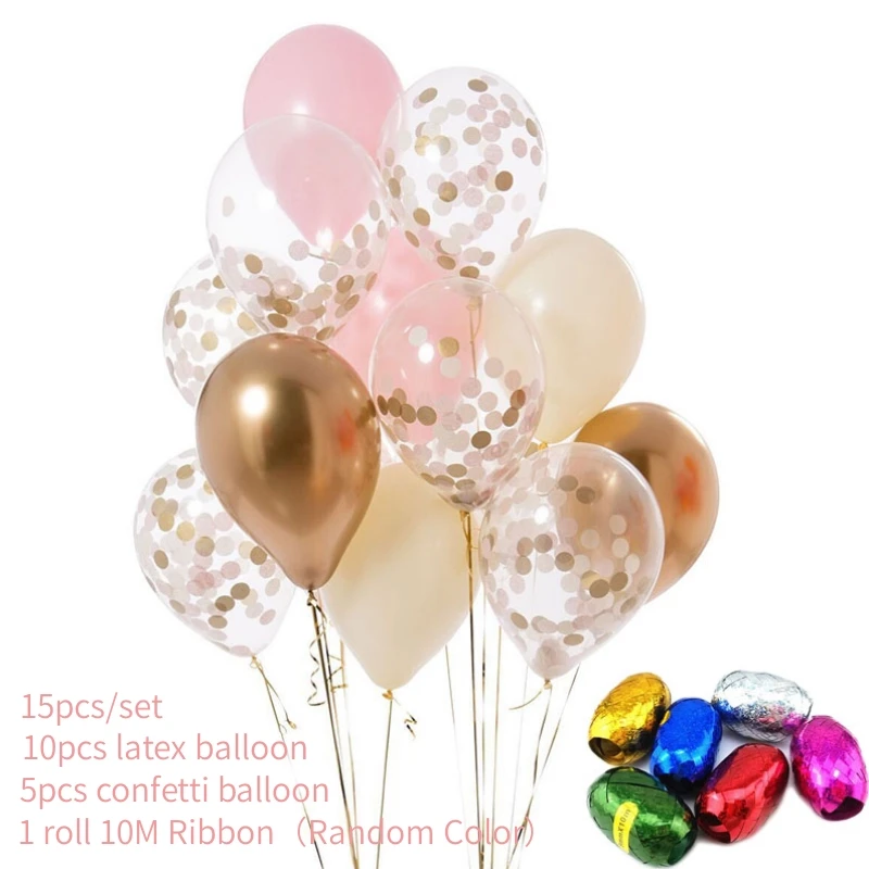 15pcs CF Set 5 STARLZMU 15 шт конфетти воздушные шары Единорог вечерние фольга гелиевые фигурки воздушные шары День рождения украшения Детские балоны - Цвет: 15pcs CF Set 5