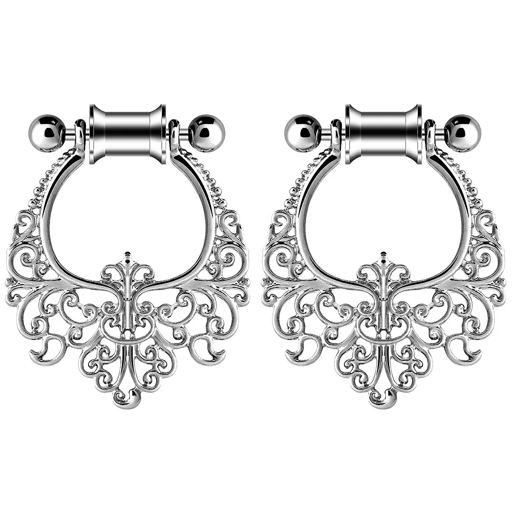YLBJ1324J Серьги из нержавеющей стали, пирсинг, Висячие Эспандеры, беруши, тоннели винтовые измерительные приборы, шпильки, модные ювелирные изделия для женщин и мужчин - Окраска металла: YLBJ1324J