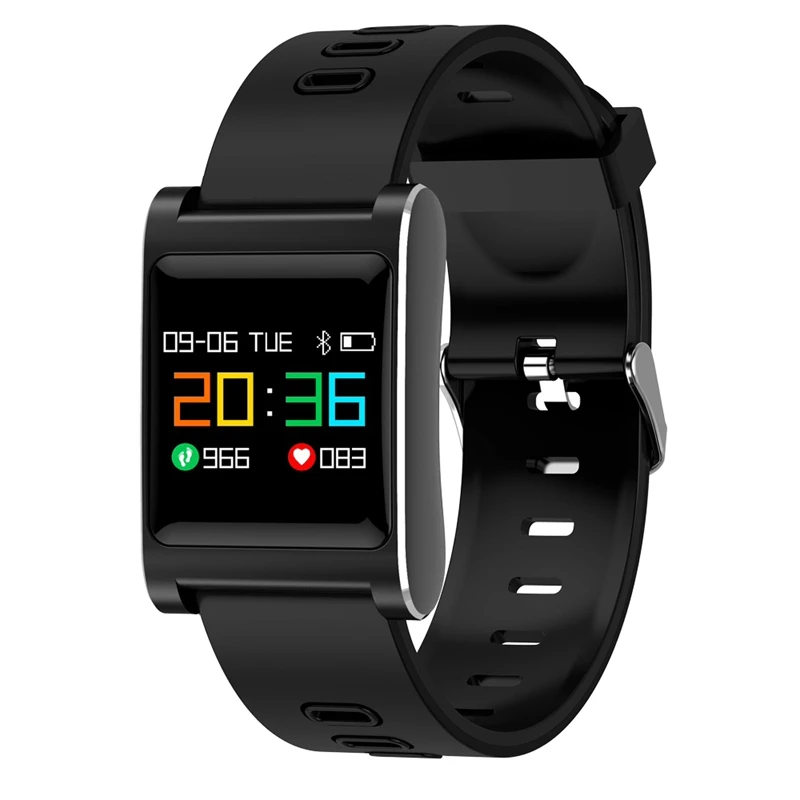 

K88 Plus Smart Wristband Blood Pressure Bracelet Color Display IP68 Waterproof Fitness Tracker Band for Android IOS black
