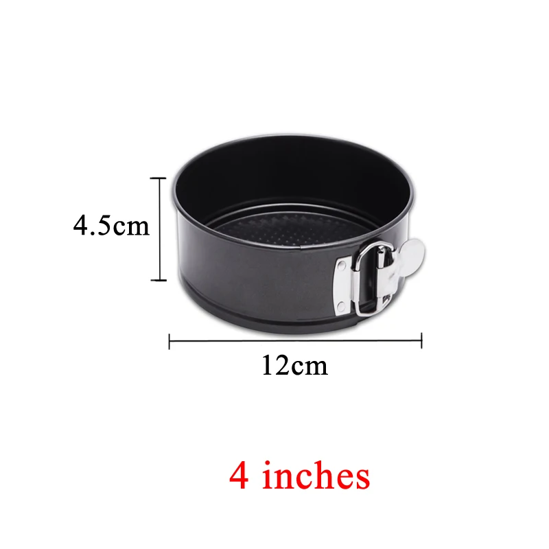 12cm Форма для выпечки из углеродистой стали формы для выпечки антипригарная металлическая форма для выпечки съемные нижние формы для выпечки торта, круглые формы для выпечки торта ZXH - Цвет: 12cm
