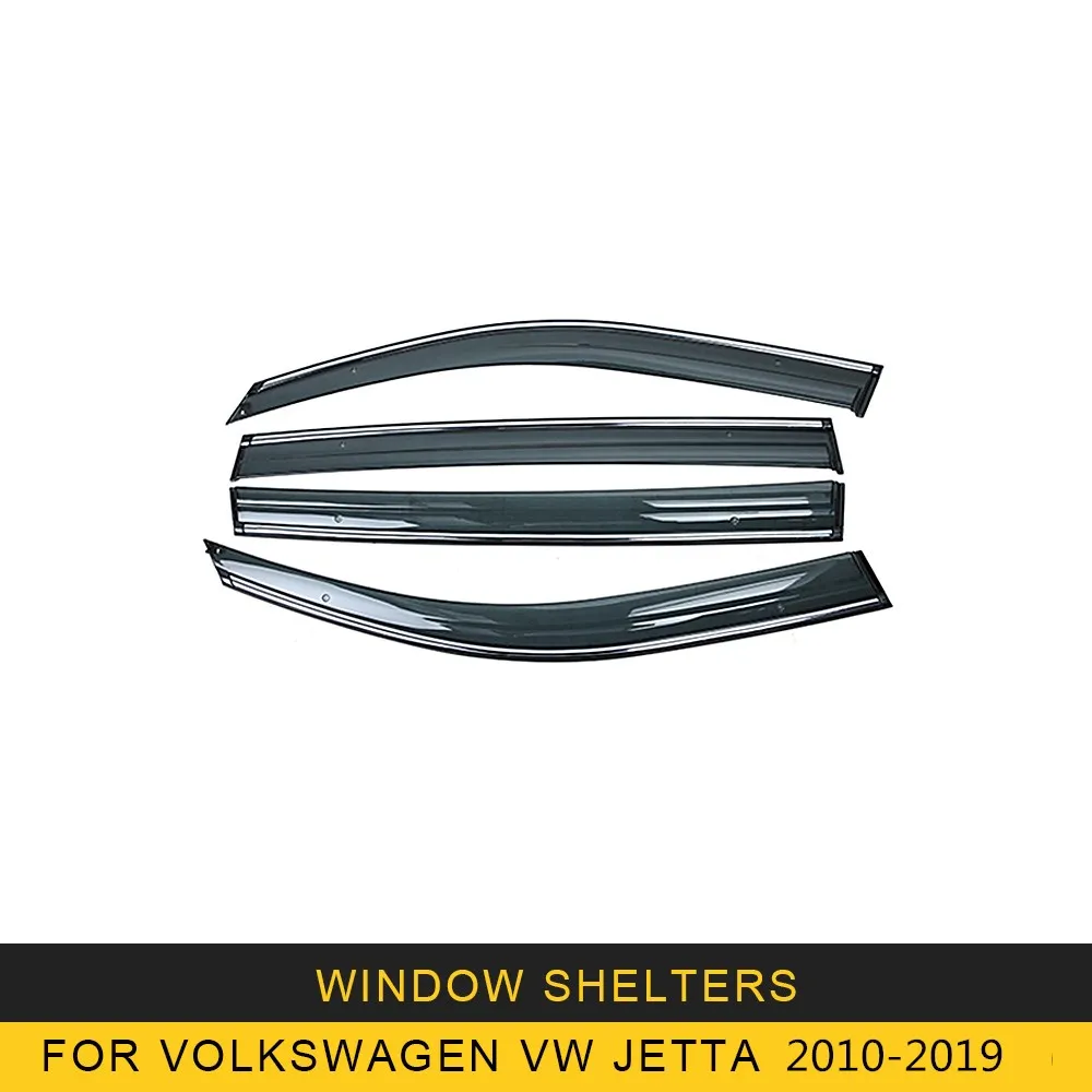 Для VOLKSWAGEN VW JETTA 2010- окна автомобиля Защита от солнца и дождя козырьки щиток Shelter Защитная крышка отделка рамка наклейка аксессуары
