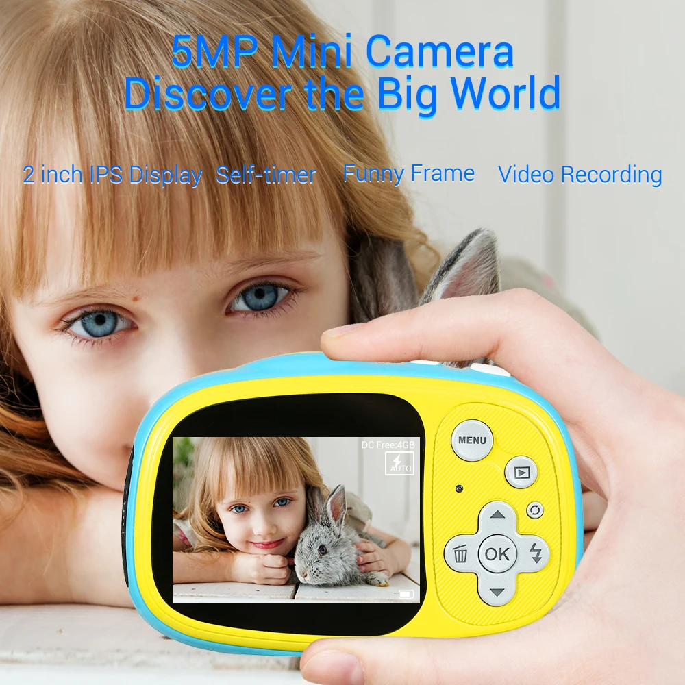 3 метра IP68 Водонепроницаемая мини Детская Цифровая микро камера 5MP Встроенная перезаряжаемая батарея с картой памяти 8 Гб Камера для фотосъемки