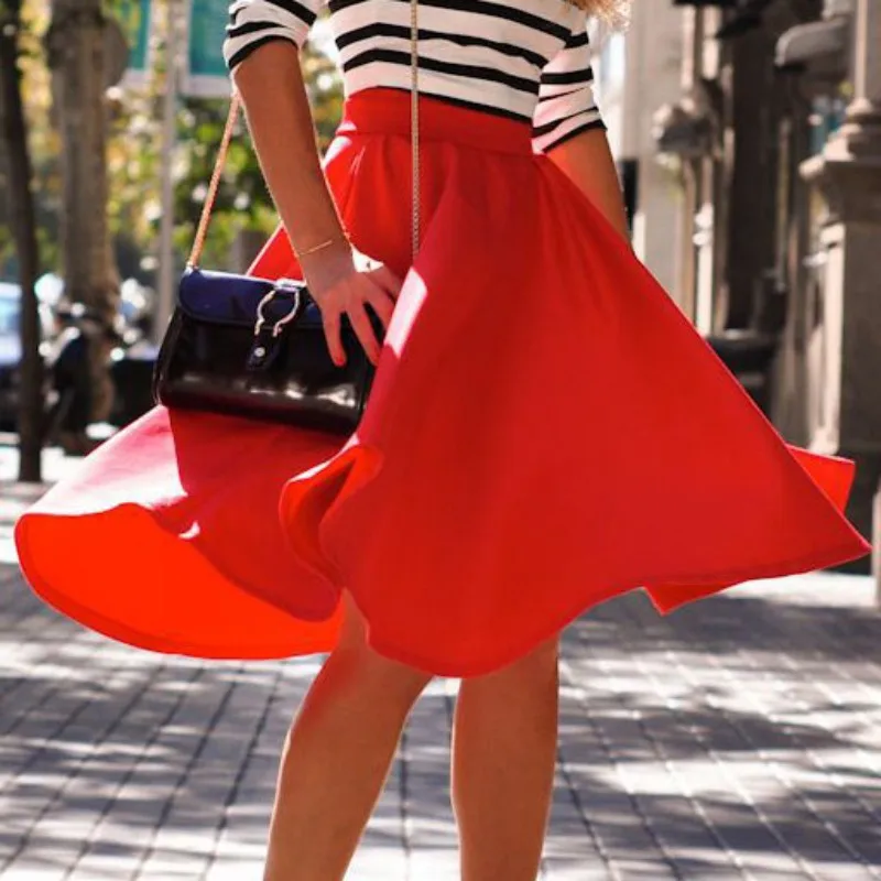 Женская плиссированная юбка в стиле ретро с высокой талией и поясом, однотонная Офисная Женская юбка, S-XXL, новинка, Осень-зима