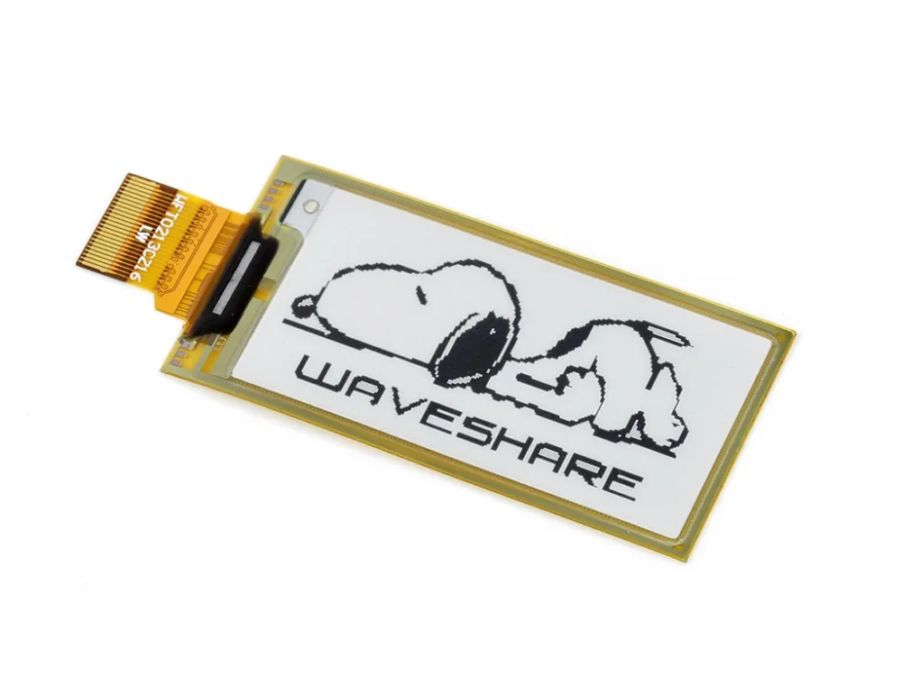 Waveshare 212x104, 2,13 дюймовый гибкий E-Ink raw дисплей, черный/белый цвет, SPI интерфейс, без PCB, для Raspberry Pi 2B/3B/Zero W