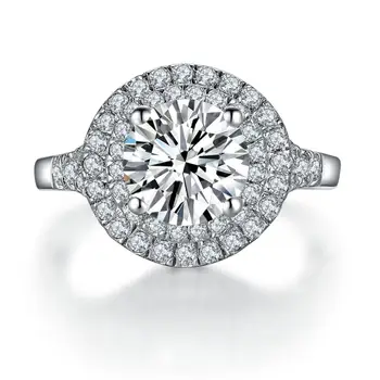 

Test Positive 2Ct 8mm D-E Moissanite Diamond Ring 925 Sterling Silver Ring Engagement Ring for Women Gorgeous Jewelry