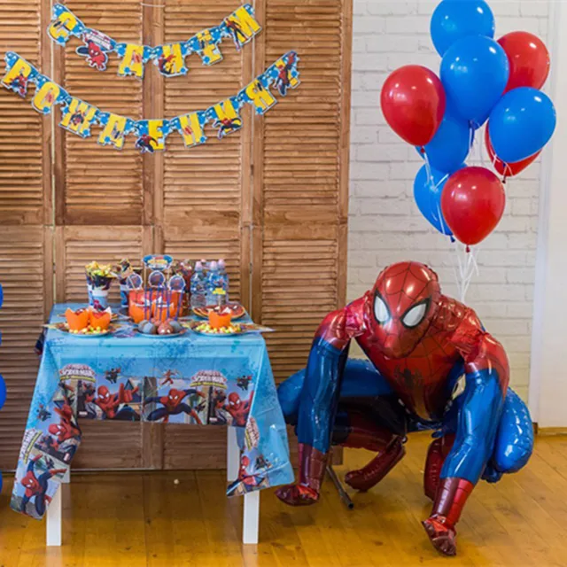 Grands ballons 3D SpidSuffolk Iron Man en aluminium, décorations de fête d'anniversaire pour enfants, dessin animé, fournitures de fête préChristophe, cadeau 3