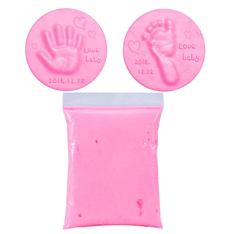 newborn photos Baby Handprint Footprint Air Dry Soft Clay Polymer Hand Foot Inkpad Baby Birth Sign Clay Imprint Casting Plasticine Fingerprint Baby Souvenirs