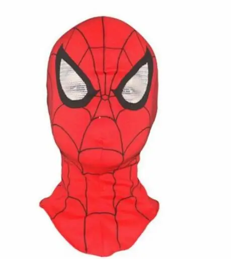 cotton Super Hero Spiderman Full Head Hood Mask Adult Kids Fancy Dress Cosplay Costume - Цвет: cotton