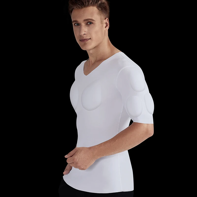 Muscle Pads Shirt Male Muscle Pad Big Chest Male Men's Pec
