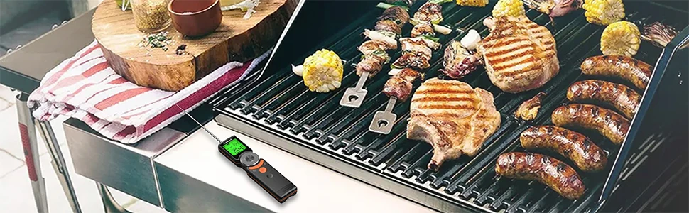 AidMax AT02 500 Celsius Wireless Bluetooth BBQ Smoker Grill