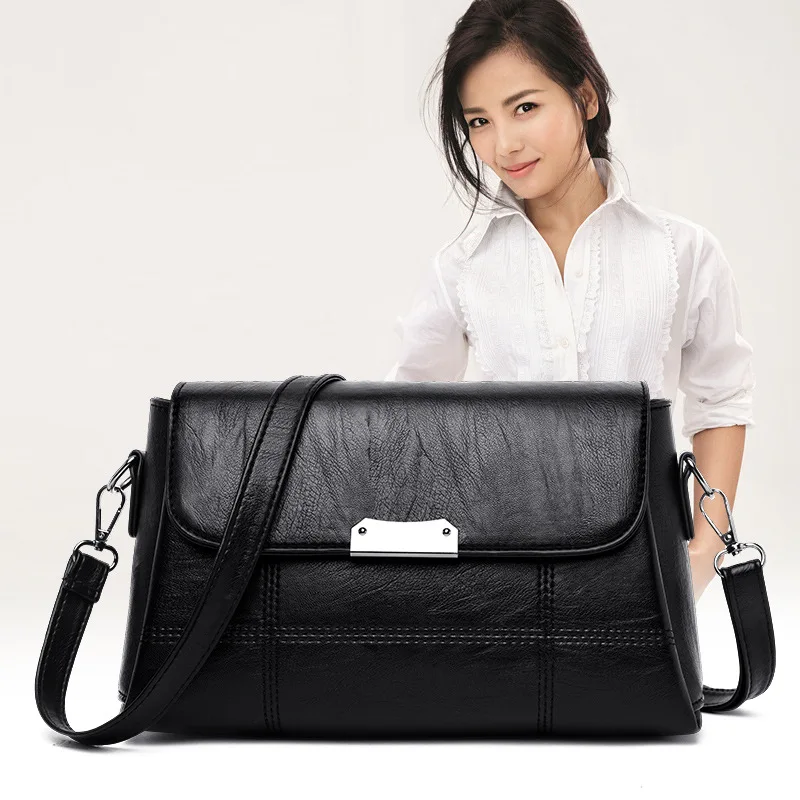 

Middle-aged Mom WOMEN'S Bag 2020 Autumn And Winter New Style Multilayer Large-Volume Women's Bag Soft Leather Versatile Shoulder