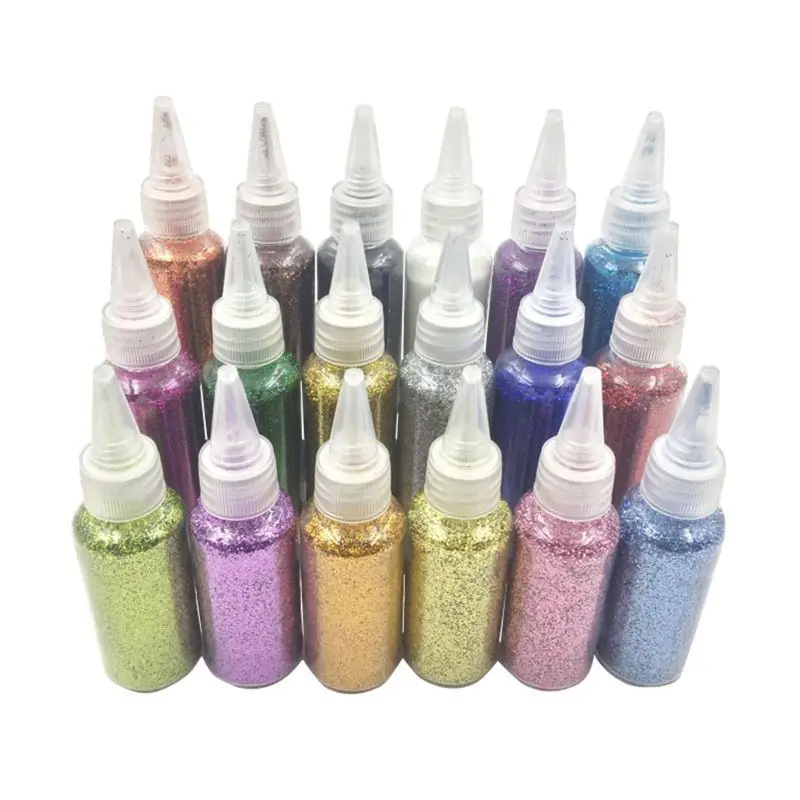 

High quality dyestuff 12Pcs 30g Glitter Powder Sequins Clear Fluffy Slime Toys for Clay Mud Nail Art