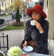  High quality Fur Vest coat Luxury Faux Fox Warm Women Coat Vests Winter Fashion furs Women's Coats Jacket Gilet Veste 4XL 