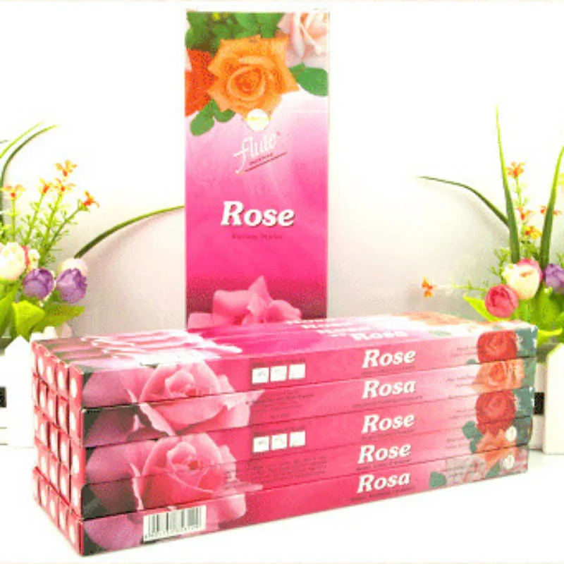 Rose Флейта 200 палочки/коробка мульти-стиль индийский Ладан палочки аромат палочки ручной работы Домашний Аромат Frank благовония шалфея палочки - Аромат: Rose