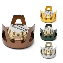 Lightweight Alcohol Stove with Storage Bag Mini Solid Alcohol Block Stove Firepower Adjustment with Alcohol Stove Bracket