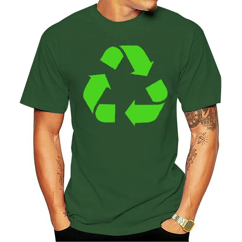 Camiseta reciclada para hombre, símbolo respetuoso con el medio ambiente, tierra regalo WWF, regalo, camiseta, pantalón corto Casual, camiseta de manga|Camisetas| - AliExpress
