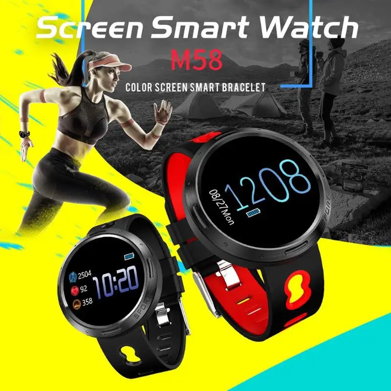 M58 Smartband IP68 водонепроницаемый монитор сердечного ритма сна будильник браслет