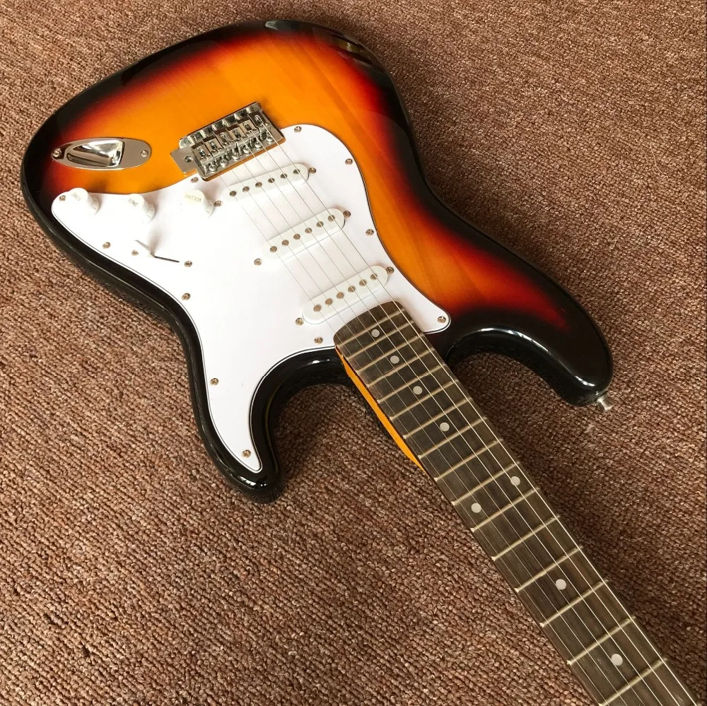 Custom shop,ST Sunburst electric guitar,handwork 6 Strings guitarra,stratocastre gitaar Rosewood fingerboard199 (2)
