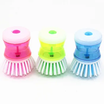 

Kitchen Dish Brush With Liquid Soap Dispenser Plastic Pot Dish Cleaning Brush Home Cleaning Products Kitchen Washing Utensils