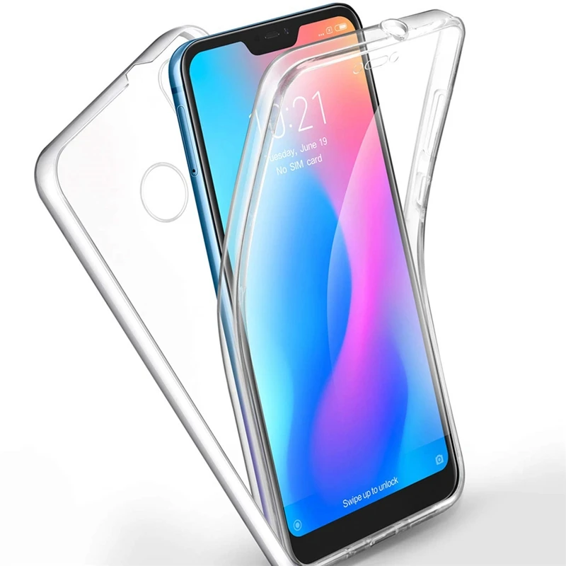 Роскошный чехол 360 для Xiaomi Mi 10 9 9T 8 SE A1 A2 A3 F1 мягкий из ТПУ + PC полный Чехол Redmi 6A 7A Note 5