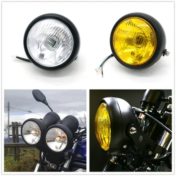 

Universal Motorcycle Refit Headlight DC 12V Motorbike Vintage Head Lamp Scooter Round Spotlight Motor Headlamp Front Lights