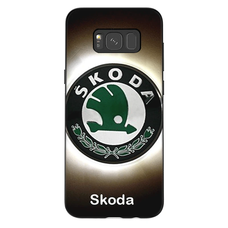 Силиконовый чехол для телефона для samsung A3 A5 A6 A7 A8 A9 A10 A30 A40 A50 A70 плюс полное покрытие для автомобиля Skoda логотип сумка из ТПУ