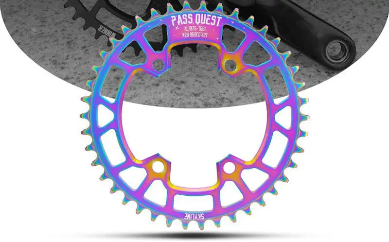 Велосипед круглый Chainwheel PASS QUEST горный 96BCD MTB велосипедная система алюминиевая Звездочка титановое покрытие M7000/M8000/M9000 использование