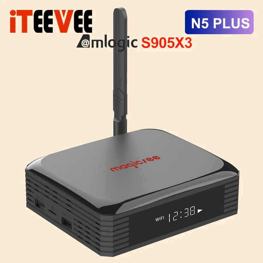 Приставка Смарт ТВ Magicsee N5 PLUS Amlogic S905X3 4 Гб ОЗУ 64 ПЗУ Android 9 0 Поддержка 2 5 дюйма SSD HDD до