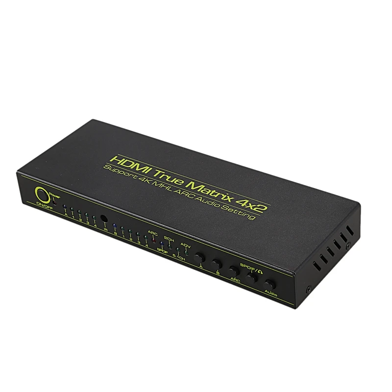 FFYY-HDMI Matrix 4X2 сплиттер переключатель поддержка ARC/PIP/аудио экстрактор/EDID, True Matrix HDMI сплиттер усилитель переключателя