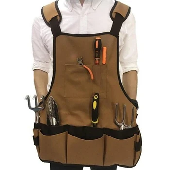 

Apron Collector Multiple Pockets Tools Storage Waterproof for Garden Workshop BBQ Apron BJStore