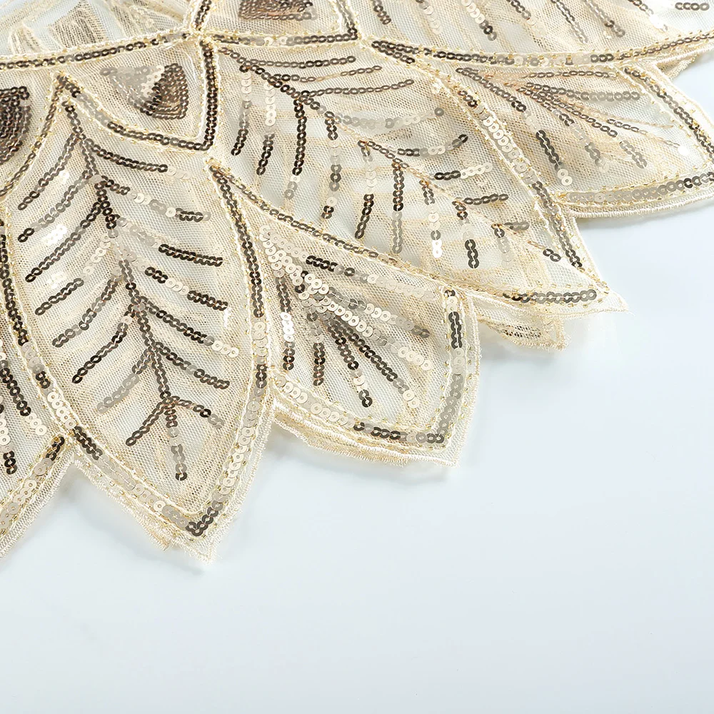 Абрикосовая шаль накидка Болеро женская винтажная 1920s сетка, кружево, блестки украшенный бисером пуловер вечерняя накидка обертывания шаль хлопушка