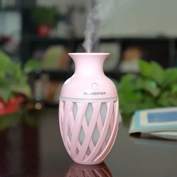 

320ML Cute Vase USB Air Humidifier for Home Car Ultrasonic Mini Aroma Diffuser Air Purifier with LED Lights Humidifier