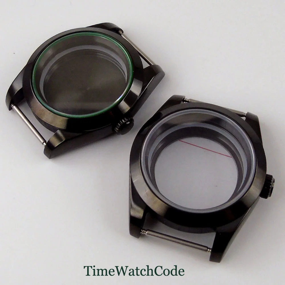 Fullyblack40mmWatchCasePartsFitForNH35NH36AutomaicMovement