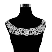 Вышивка шеи воротник diy поддельные съемные воротники водорастворимые Женская бутоньерка трехмерные кружевные аксессуары