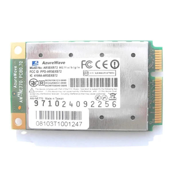 Atheros 5418 AR5BXB72 AR5008 ABGN Wifi сетевой Wlan адаптер Mini PCI Express 802.11a/b/g/n Беспроводная PCIe карта