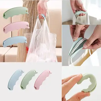 

1pc Grocery Shopping Bag Easy Carrying Tool Silicone Lifting Holder Handle Grip Non-slip Grooves Surface Carrier Kitchen Tool