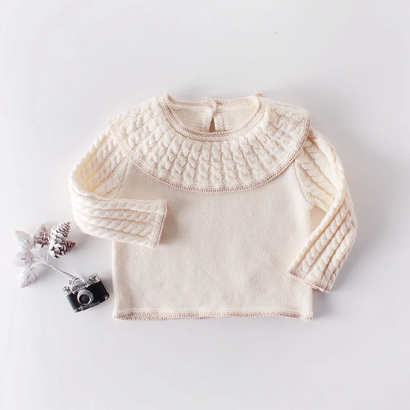 Зимний осенний пуловер свитер комбинезоны для малышей Новорожденные малыши на детей и девочек, трикотаж, вязаный свитер S9807 - Цвет: Just Sweater
