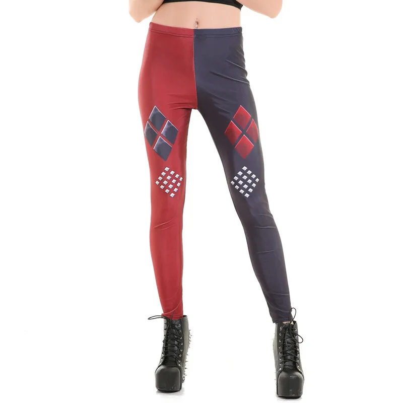 

Fashion Spring And Autumn New Products Black Red Geometry Diamond Shape-Leggings Elasticity WOMEN'S Pants