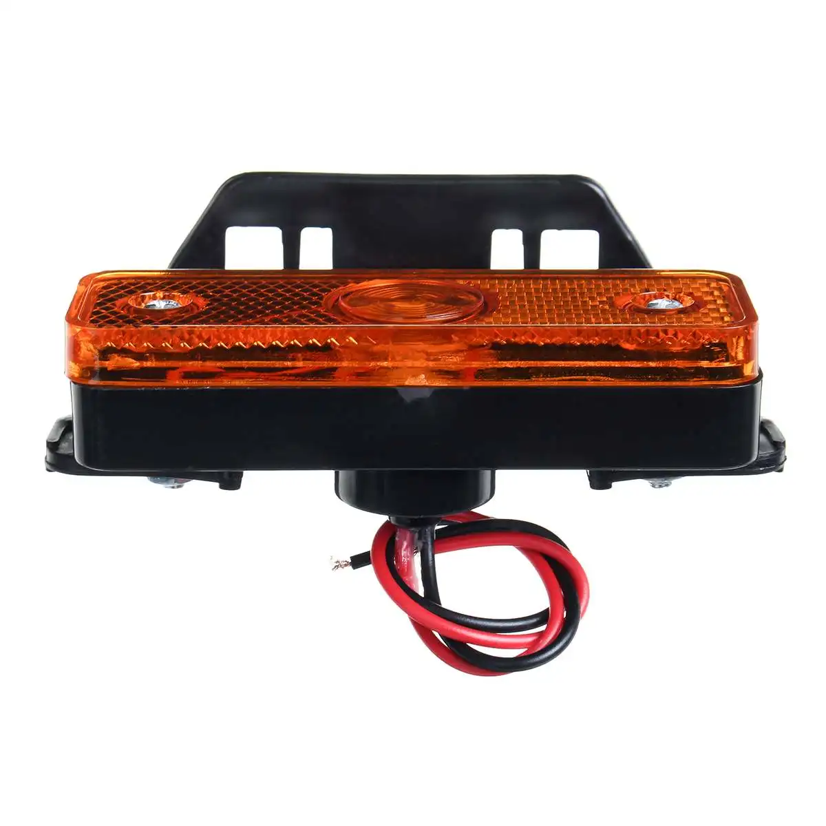2 шт 12V 24V автомобиль грузовик с прицепом светодиодный, боковой, габаритный фонарь с кронштейн крепление сигнала Внешнее освещение Предупреждение задний фонарь желтого цвета