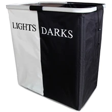 Двойная корзина для белья корзина для грязной одежды складная алюминиевая легкая корзина для хранения ткань Оксфорд