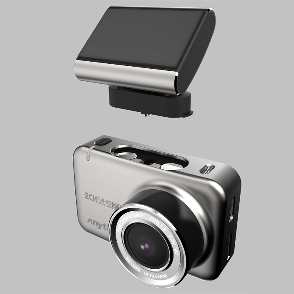 Anytek 2,35 дюймовая Автомобильная Передняя и задняя камера 1080P с широким углом обзора g-сенсором для обнаружения движения DVR рекордер