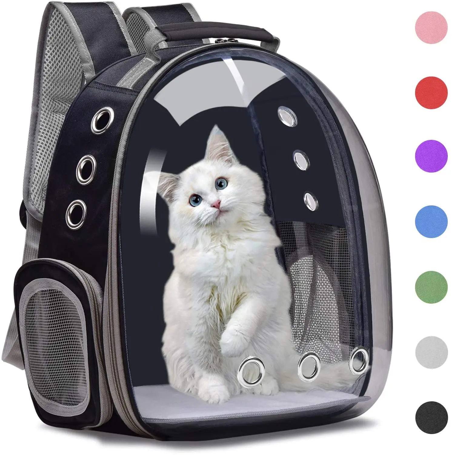 Cat Backpack Breathable Pet Carrier Bubble Bag Small Dog Hiking 
