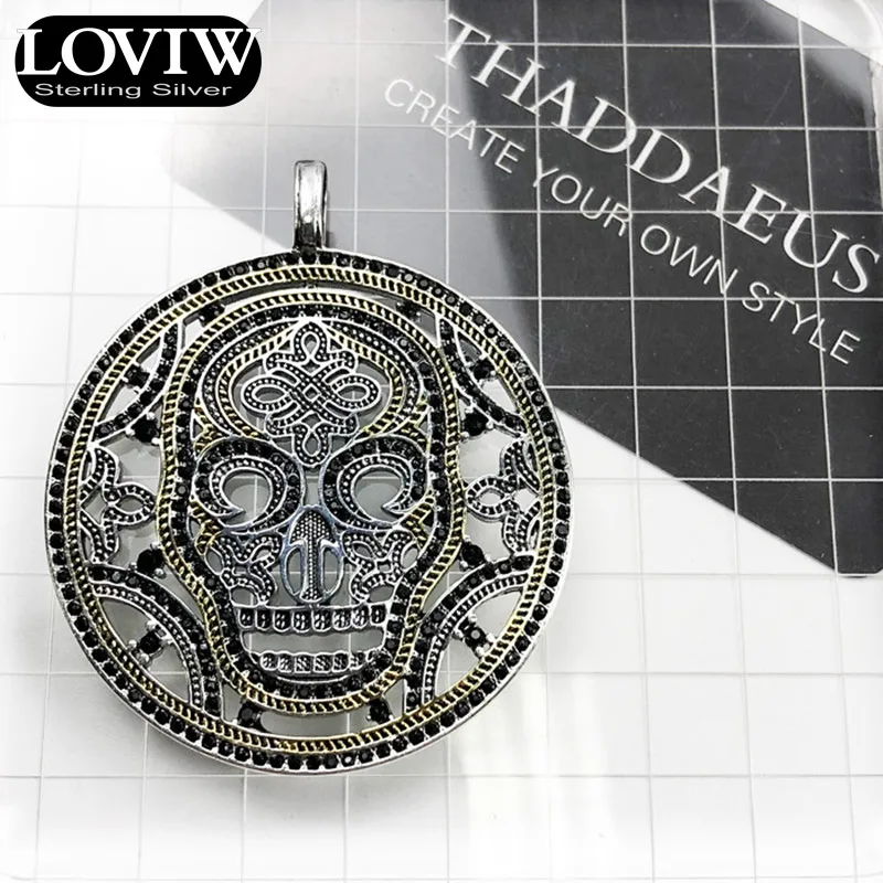 Подвеска, амулет, Череп, бренд Модные украшения Thomas SABOR аксессуары в стиле панк 925 пробы серебро подарок для женщины и Rebel Для мужчин