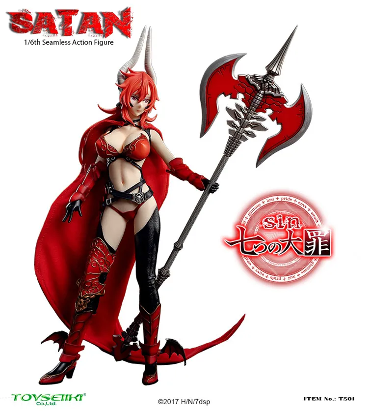 Ограниченное количество TOYSEIIKI 1/6 TS01 Seven mmoral Sins сатана фигурка с бесшовным телом Аниме фигурки кукол коллекции