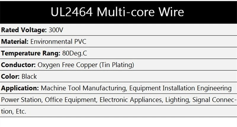 5/10/20/30Meter UL2464 Tinned Copper Sheathed Cable 28 26 24 ...