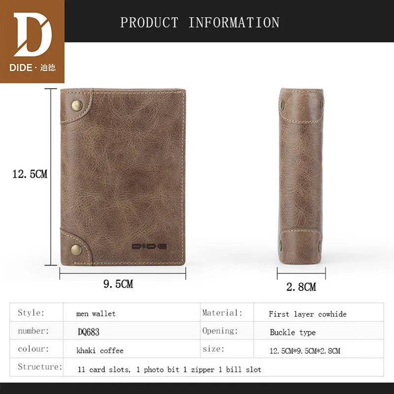 Goedkoop Dide Merk Koeienhuid Mannen Portefeuilles Man Portemonnee Korte Lederen Rits Portemonnee Portemonnee Kaarthouder Fijne Gift Box